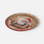 Santa’s Next Move – Funny Chess Christmas Paper Pl ペーパープレート (アングル)