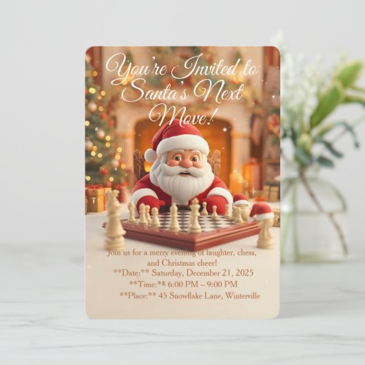 Santa’s Next Move – Funny Christmas Chess Party In 招待状 (スタンド正面)