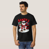 Santa’s On a Roll – Skateboard Christmas Design Tシャツ (正面フル)