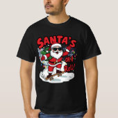 Santa’s On a Roll – Skateboard Christmas Design Tシャツ (正面)