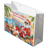 Santa’s Online Computer Lovers Merry Christmas! ラージペーパーバッグ (正面アングル)