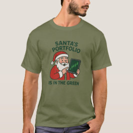 Santa’s Portfolio– Funny Christmas Trader T-Shirt Tシャツ