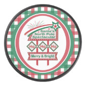 Santa’s Retro Marquee – Ho Ho Ho Merry & Bright アイスホッケーパック (正面)