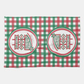 Santa’s Retro Marquee – Ho Ho Ho Merry & Bright キッチンタオル (横)