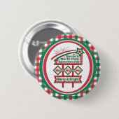 Santa’s Retro Marquee – Ho Ho Ho Merry & Bright 缶バッジ (正面&裏面)