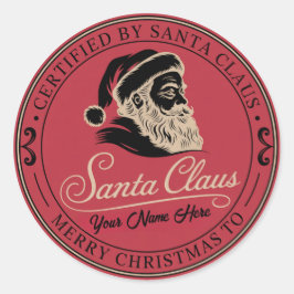 ✒️ Santa’s Signature Stamp Sticker ラウンドシール