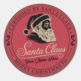 ✒️ Santa’s Signature Stamp Sticker ラウンドシール