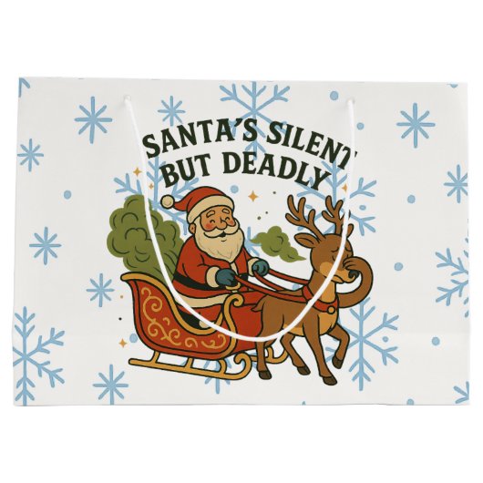 Santa’s Silent But Deadly Sleigh Ride ラージペーパーバッグ (裏面)