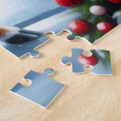 Santa’s Sleigh Through Snowy Forest at Christmas ジグソーパズル (側面)