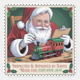 Santa’s Toy Inspector Seal Sticker スクエアシール
