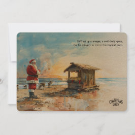 Santa’s Tropical Manger Christmas in July Card シーズンカード