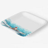 Santa Sailing – Tropical Christmas by the Sea ペーパープレート (傾斜あり)