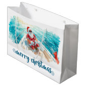 Santa Sailing – Tropical Christmas by the Sea ラージペーパーバッグ (正面アングル)