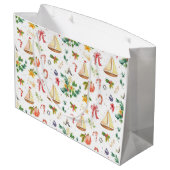 Santa Sailing – Tropical Christmas by the Sea ラージペーパーバッグ (裏面アングル)