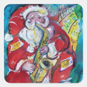 SANTA & SAX、クリスマスパーティー スクエアシール