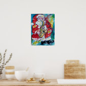 SANTA & SAX、クリスマスパーティー ポスター (キッチン)