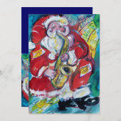 SANTA & SAX、クリスマスパーティー 招待状 (正面/裏面)