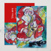 SANTA & SAX, クリスマスパーティー 招待状 (正面/裏面)