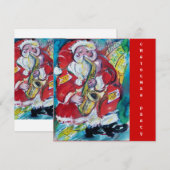 SANTA & SAX, クリスマスパーティー 招待状 (正面/裏面)