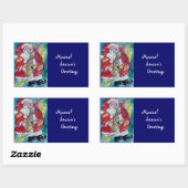 SANTA & SAX、クリスマスパーティー 長方形シール (シート)