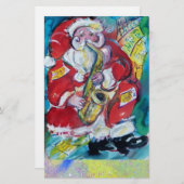 SANTA & SAX、ミュージカルクリスマスパーティー 便箋 (正面/裏面)