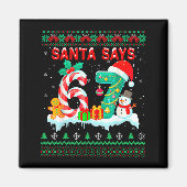 Santa Says 67 Christmas Ugly Sweater 6 7 Six Seven マグネット (正面)