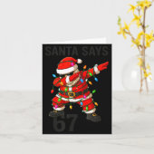 Santa Says 67 Funny Christmas Trend  カード (黄色い花)