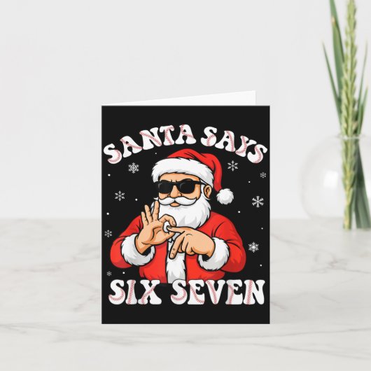 Santa Says 6 7 Six Seven Meme Baseball Number 67 G カード (正面)