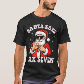 Santa Says 6 7 Six Seven Meme Baseball Number 67 G Tシャツ (正面)