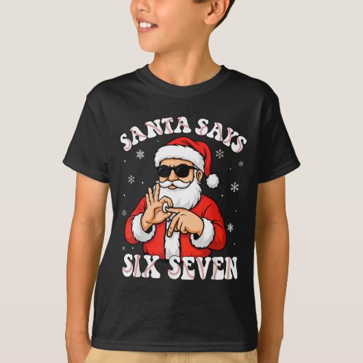 Santa Says 6 7 Six Seven Meme Baseball Number 67 G Tシャツ (正面)