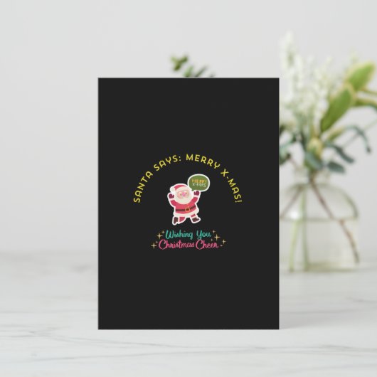 SANTA SAYS: MERRY X-MAS カード (スタンド正面)