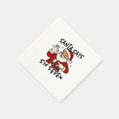 Santa Says Six Seven 6 7 Funny Brainrot Christmas スタンダードカクテルナプキン (角)