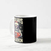 Santa Says Six Seven 6 7 Gen Z Alpha Meme Slang Ch コーヒーマグカップ (正面左)