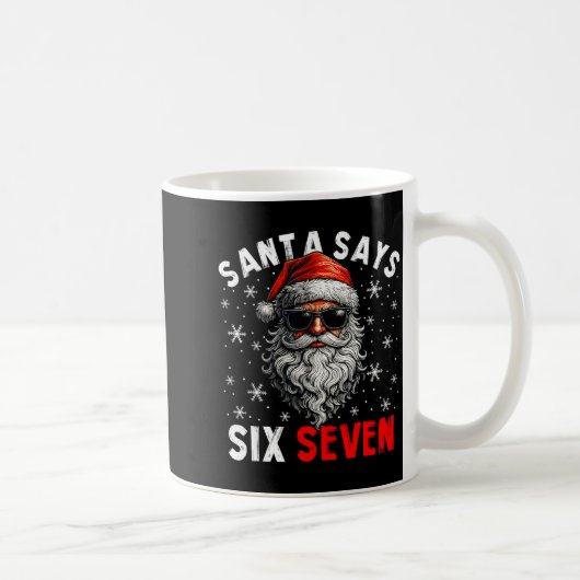 Santa Says Six Seven 6 7 Gen Z Alpha Meme Slang Ch コーヒーマグカップ (右)