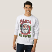 Santa Says Six Seven Christmas Meme Gen Z Alpha スウェットシャツ (正面フル)