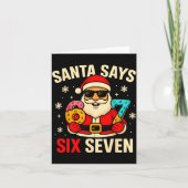 Santa Says Six Seven Funny 67 Meme Christmas Boys  カード (正面)