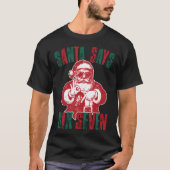 Santa Says Six Seven Funny 67 Meme Christmas Vinta Tシャツ (正面)