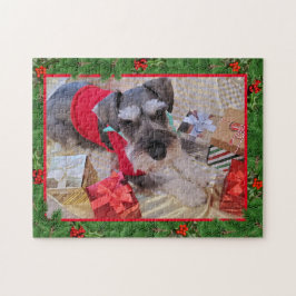 Santa Schnauzer Jigsaw Puzzle ジグソーパズル