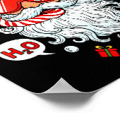 Santa Scuba Diving Equipment Funny Scuba Diver Chr ポスター (角)