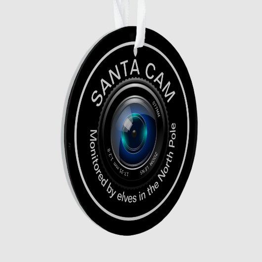 Santa Security Cam (小人) オーナメント (正面)