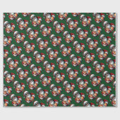 Santa Shades & 6–7 Sign – Bold Christmas Pattern ラッピングペーパー (フラット)