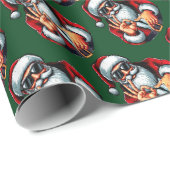 Santa Shades & 6–7 Sign – Bold Christmas Pattern ラッピングペーパー (ロールコーナー)