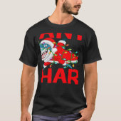 Santa Shark Christmas Lights Sharkmas   Tシャツ (正面)