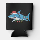 Santa Shark Christmas Lights Sharkmas Tree Xmas 缶クーラー (正面)