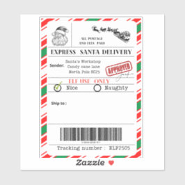 Santa shipping label シール