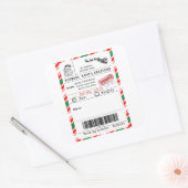Santa shipping label スクエアシール (封筒)