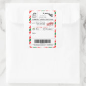 Santa shipping label スクエアシール (バッグ)