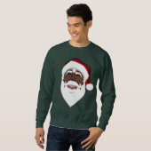 Santa Shirt African American Santa Sweatshts スウェットシャツ (正面フル)