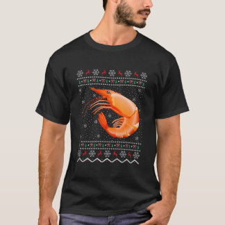 Santa Shrimp Fish Ugly Shrimp Tシャツ