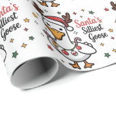 Santa Silly Goose Christmas Duck Funny Cute  ラッピングペーパー (ロールコーナー)